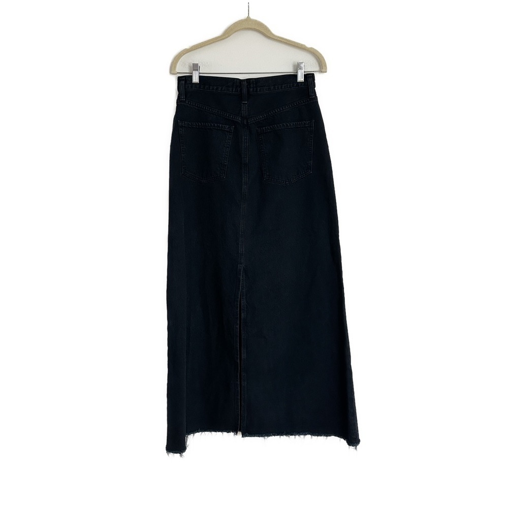 AGOLDE Hilla Black Denim Maxi Skirt Size 26 - Picture 5 of 5